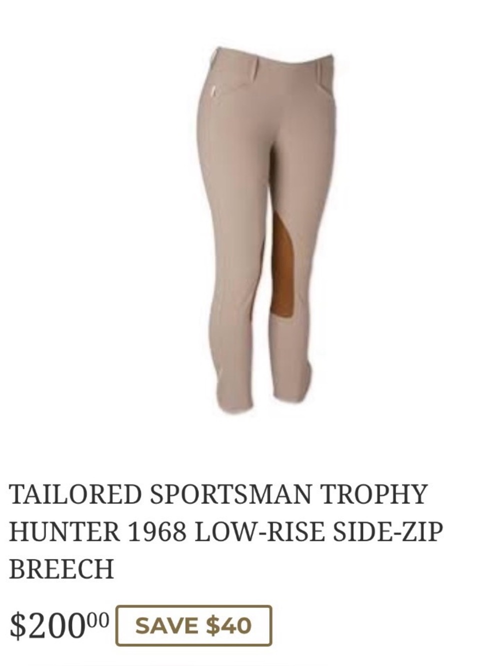 The Tailored Sportsman Trophy Hunter Low Rise Pants